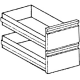 A77/K2C1-N 2 tiroirs GN 1/1 pour soubassement 400 mm