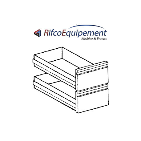 2 tiroirs GN 1/1 pour soubassement 400 mm