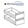 2 tiroirs GN 1/1 pour soubassement 400 mm