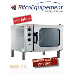 Four électrique à convection 6 GN 1/1, humidificateur automatique