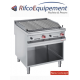 Grill pierre de lave, 1/1 module, grille "2 faces", armoire ouverte