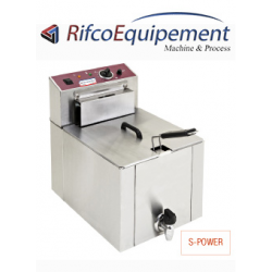 Friteuse de table électrique "S-POWER" 12 litres + robinet