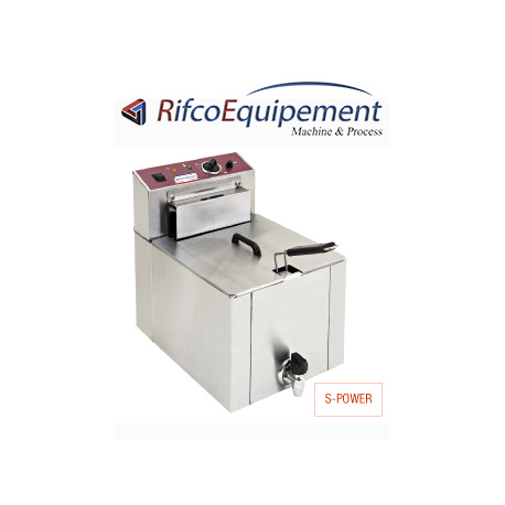 Friteuse de table électrique "S-POWER" 12 litres + robinet