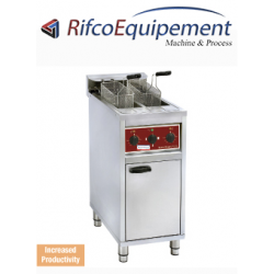 Friteuse électrique 2x 10 lit. sur meuble