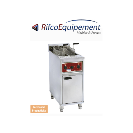 Friteuse électrique 2x 10 lit. sur meuble